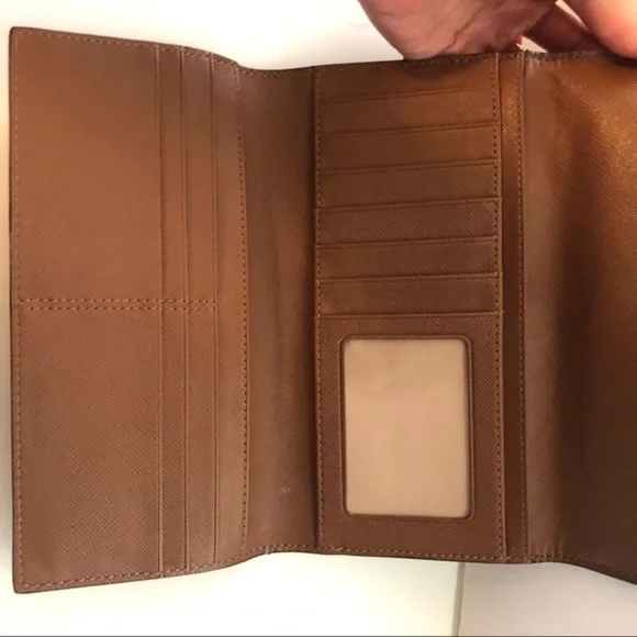 👛 COACH 👛 leather turnlock brown wallet - Picture 5 of 8